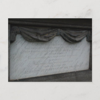Carte postale de l'épitaphe de Thaddeus Stevens.