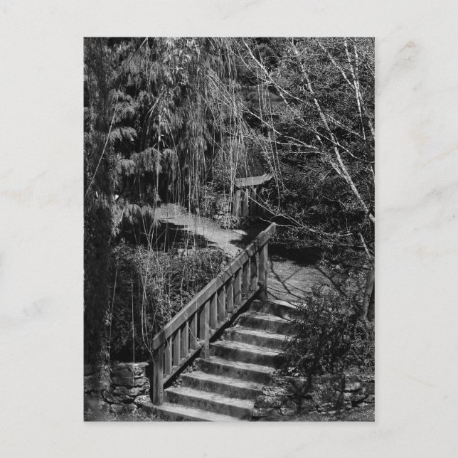 Carte postale de l'escalier du jardin caché (Devant)