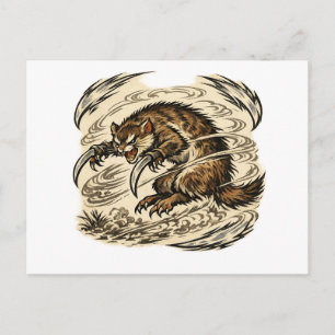 Carte postale de l'esprit de Kamaitachi à la fauci