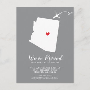 Carte postale de l'État de déménagement de l'Arizo