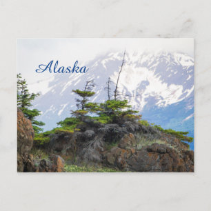 Carte postale de l'État de l'Alaska - Bluffs et Mo