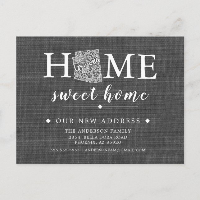 Carte postale de l'état de l'Arizona Moving Faire- (Devant)