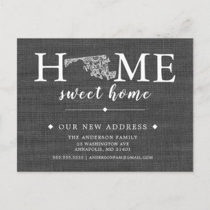 Carte postale de l'État de MARYLAND Moving Faire-p