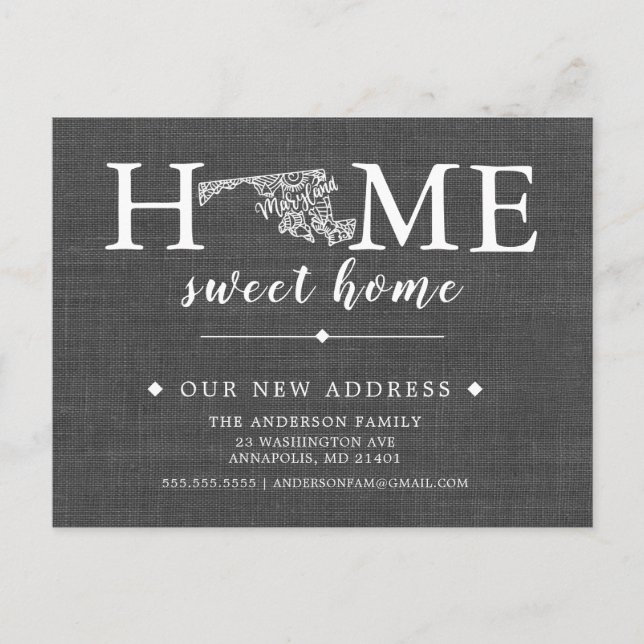 Carte postale de l'État de MARYLAND Moving Faire-p (Devant)