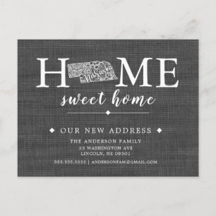 Carte postale de l'État de NEBRASKA Moving Faire-p