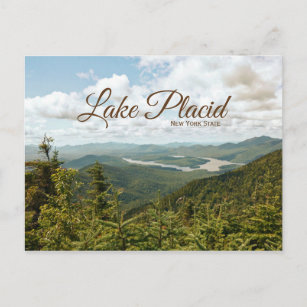 carte postale de l'état de new york lake placid