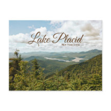 carte postale de l'état de new york lake placid