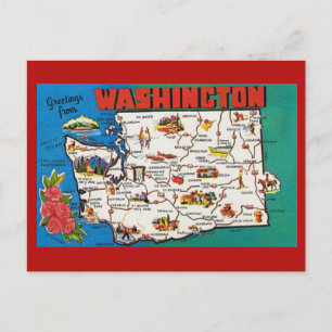 Carte postale de l'État de Washington