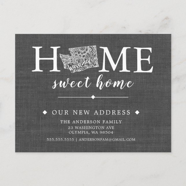 Carte postale de l'État de WASHINGTON Moving Faire (Devant)