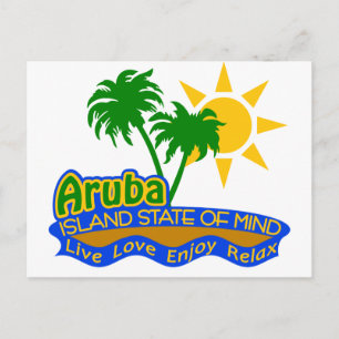 Carte postale de l'état d'esprit d'Aruba