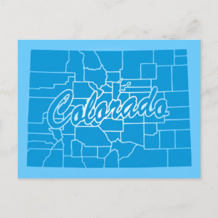 Carte postale de l'État du Colorado