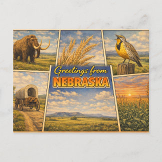 Carte postale de l'État du Nebraska