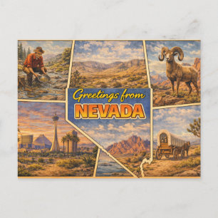 Carte postale de l'État du Nevada