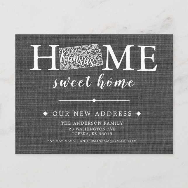 Carte postale de l'État KANSAS Moving (Devant)