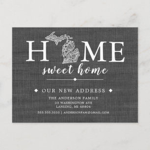 Carte postale de l'État MICHIGAN Moving Faire-part