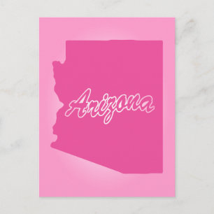 Carte postale de l'État rose Arizona