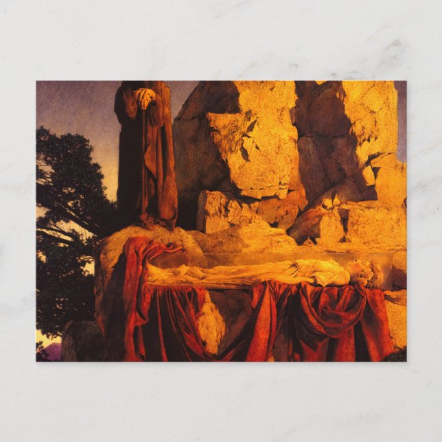 Carte Postale De l'histoire de Blanche-Neige, 1912 par Parrish (Devant)