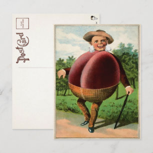 Carte postale de l'homme à la prune victorienne 