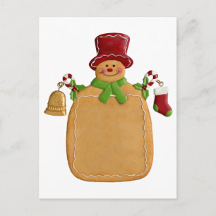 Carte postale de l'homme de pain de Noël