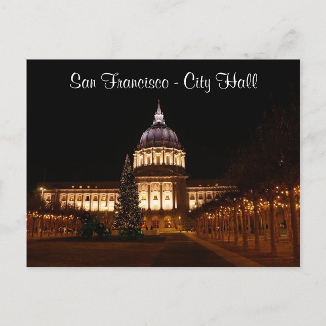 Carte postale de l'hôtel de ville de San Francisco (Devant)