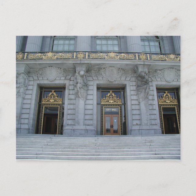 Carte postale de l'hôtel de ville de San Francisco (Devant)