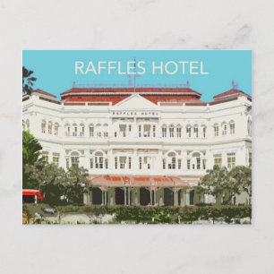 Carte postale de l'hôtel Raffles Singapour