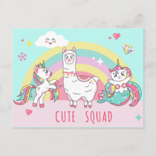 Carte postale de licornes magiques