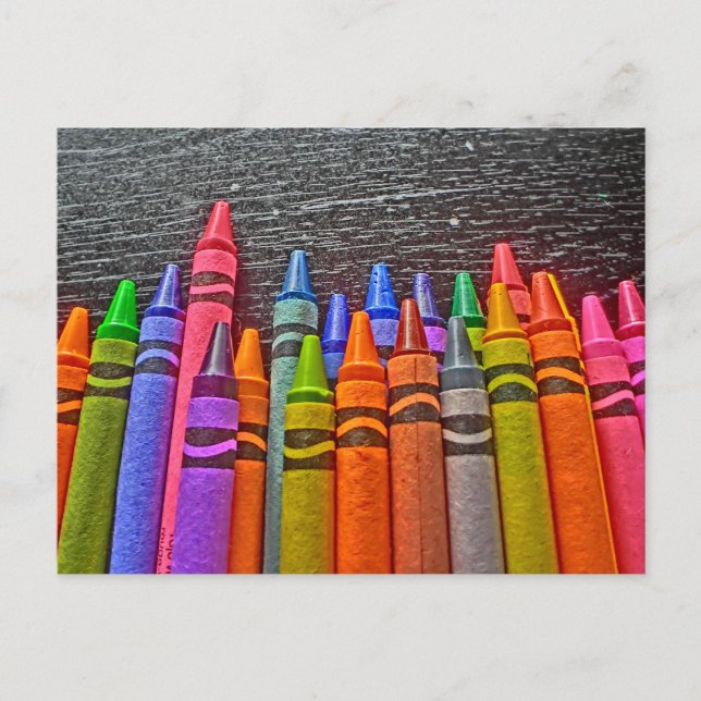 Carte postale de l'idée brillante crayon coloré (Devant)