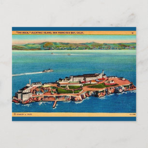 Carte postale de l'île d'Alcatraz