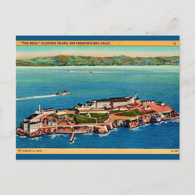 Carte postale de l'île d'Alcatraz (Devant)