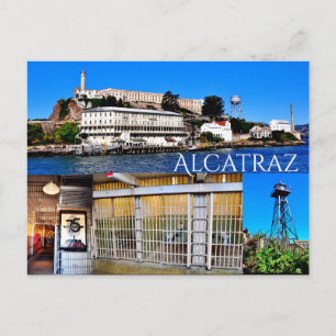 CARTE POSTALE DE L'ÎLE D'ALCATRAZ SAN FRANCISCO CA