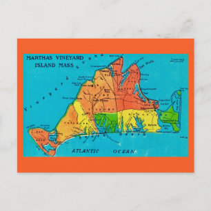 Carte postale de l'île de Martha's Vineyard