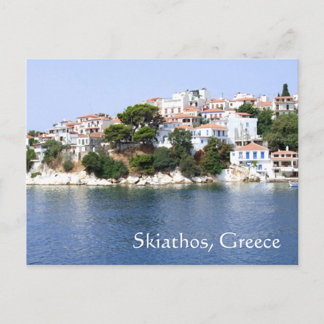 Carte postale de l'île de Skiathos, Grèce (Devant)