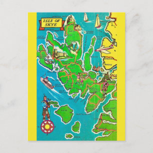 Carte postale de l'île de Skye en Écosse