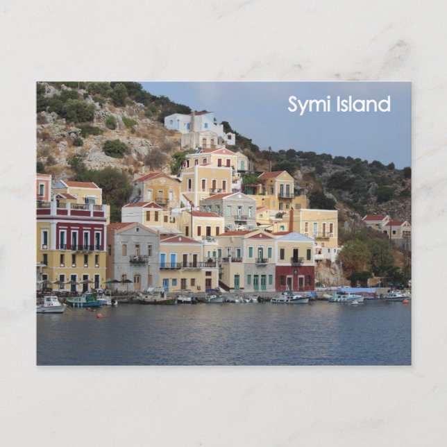 Carte postale de l'île de Symi en Grèce (Devant)