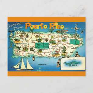 Carte postale de l'île de Vieques à Porto Rico