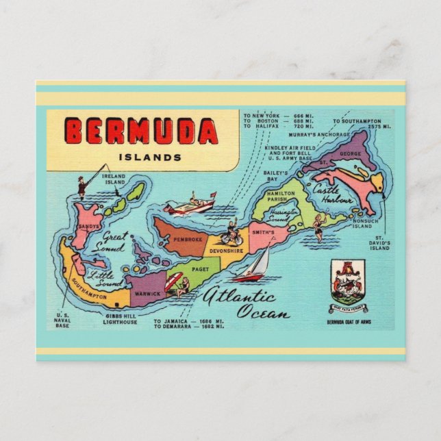 Carte postale de l'île des Bermudes (Devant)