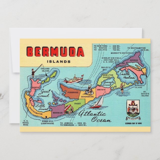 Carte postale de l'île des Bermudes 5x7 (Devant)