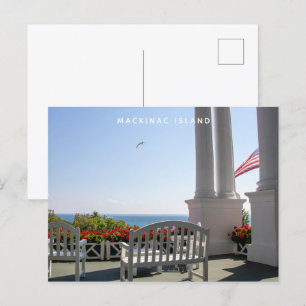 Carte postale de l'île Mackinac Michigan Grand Hot