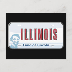 Carte postale de l'Illinois Terre de Lincoln