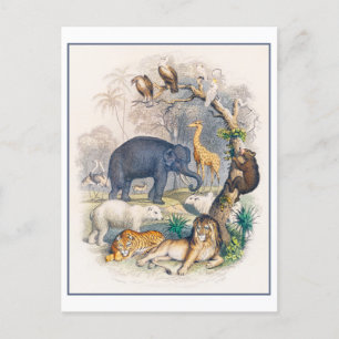 Carte postale de l'illustration Vintage du Royaume