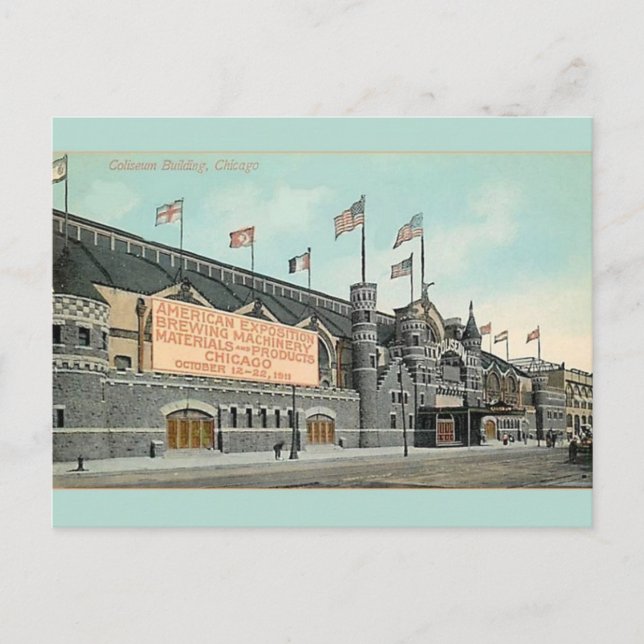 Carte postale de l'immeuble Coliseum à Chicago (Devant)
