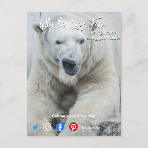 carte postale de l'immobilier long visage blanc ou