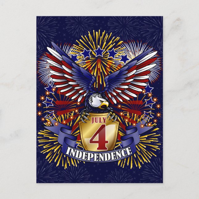Carte postale de l'indépendance du 4 juillet (Devant)