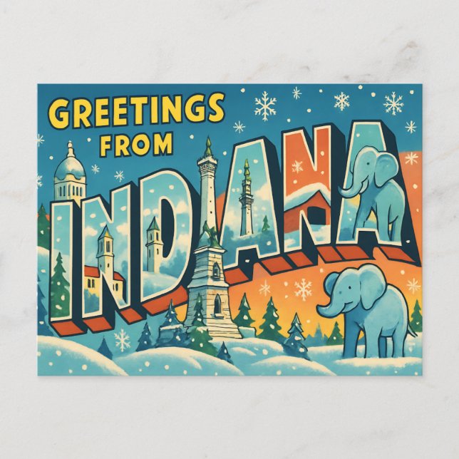 Carte postale de l'INDIANA (Devant)