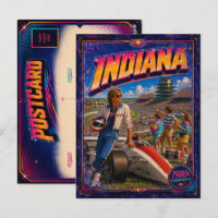 Carte postale de l'Indiana des années 80 Rétro