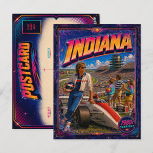 Carte postale de l'Indiana des années 80 Rétro