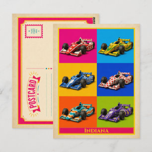Carte postale de l'Indiana voiture de course Art P