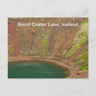 Carte postale de l'Islande de cratère de Kerid