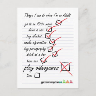 Carte postale de liste de contrôle